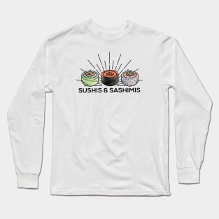 Letterkenny minimalist sushis and sashimis - black Long Sleeve T-Shirt